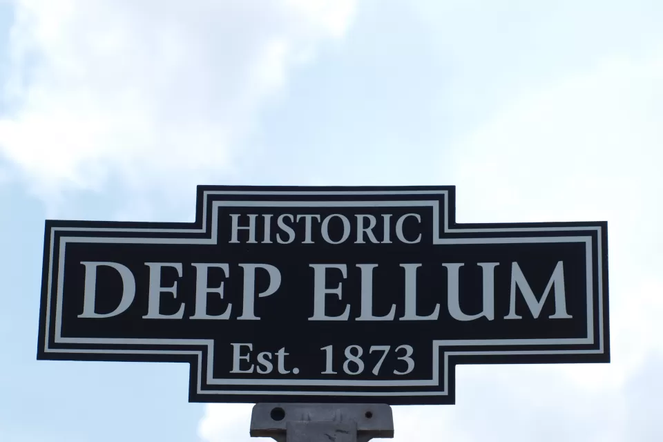 Historic Deep Ellum street sign, Dallas, Texas